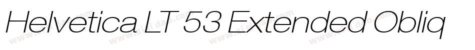 Helvetica LT 53 Extended Oblique字体转换